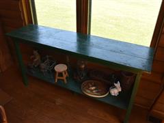 Primitive Sofa Table W/Contents 