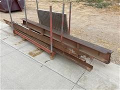 Steel I-Beam, Grating, Door Rails & Steel On Transport Skid 