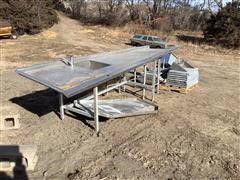 Stainless Steel Sink & Shelving 