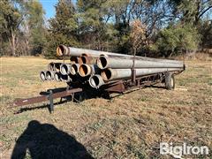 8” Main Line & Gated Aluminum Irrigation Pipe W/Trailer 