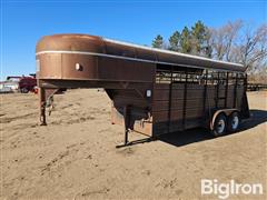 Flying L 16' Gooseneck T/A Livestock Trailer 