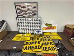 Collection Of Signs And Promotional Items 