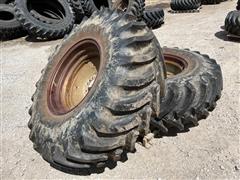 Firestone Super All Traction FWD 18.4-26 Pivot Tires W/Rims 