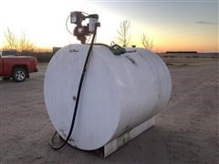 1000 Gallon Fuel Tank W/110 Volt Electric Pump 