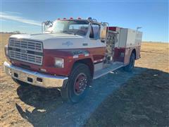 1985 Ford F800 S/A Fire Truck 