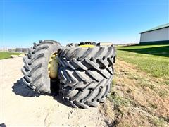 Michelin Mega Bib Tractor Tires & John Deere Rims 