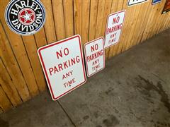 No Parking Metal Signs 