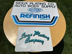 Sioux Plating Vintage Metal Signs 