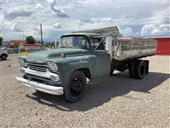 1958 Chevrolet Viking 60 S/A Grain Truck W/Side Dump Box & Hoist 