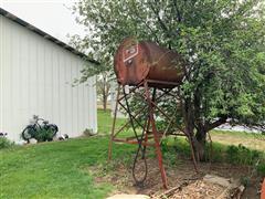 300 Gallon Gasoline Barrel On Stand 