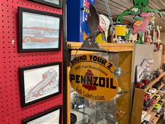 Pennzoil Hanging Sign With Eagle Bracket 