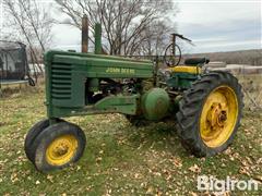 1948 John Deere A Row-Crop 2WD Tractor w/ Sickle Bar Mower 