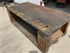 Shop Built 4’x8’ Rolling Work Bench w/ 5 1/2” Vice 