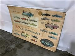 1957 Chevrolet Dealership Display Board 