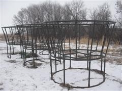 7' Tall Steel Round Bale Feeders 
