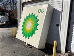 BP Sunrise 68" X 68" Double Sided Vintage Gas Station Sign W/ Light Kit 
