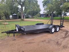 16+2 T/A Flatbed Equipment Trailer W/Steel Ramps 