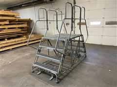 Cotterman Double Rolling Platform w/ Stairs 