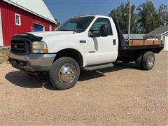 2003 Ford F550 XL Super Duty 2WD Flatbed Dually Pickup 