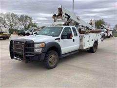 2015 Ford F550 XLT Super Duty 4x4 Extended Cab Bucket Truck 