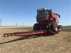 1982 International 1480 Axial Flow Combine On T/A Donahue 40M Heavy Duty 42' Trailer 