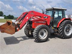 2003 Massey Ferguson 4370 MFWD Tractor W/Loader 