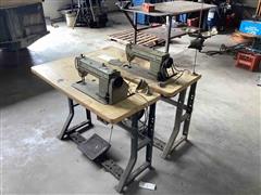 591 2- Singer Sewing Machine/Table Units 