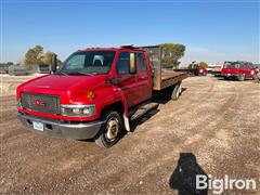 2007 GMC 5500 S/A Crew Cab Flatbed Truck 