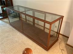 PAXTON AND GALLAGHER CO. Wood Framed 8' Floor Model Display Cabinet 