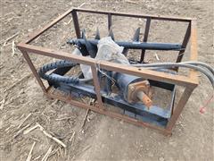 2022 Mower King SSECAG-Y Post Hole Auger Skid Steer Attachment 