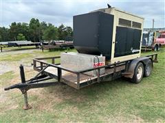 2007 Kohler 80REOZJD 80 KW Standby Generator On 16' T/A Trailer 