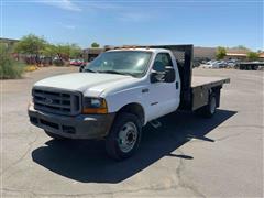 2000 Ford F550 Super Duty S/A Flatbed Truck 