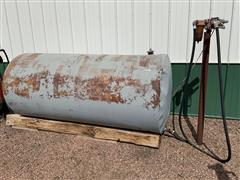 500 Gallon Fuel Tank W/110v Pump 