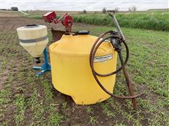 Snyder 100-Gal Poly Storage Tank, Induction Cone, & Hand Pumps 