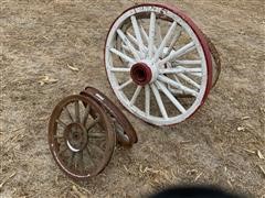 Antique Wood Spoked Wheels 