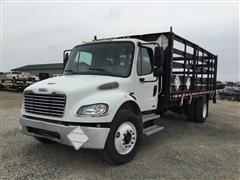 2008 Freightliner M2-106 S/A Steel Flatbed Truck W/Utility Rack 