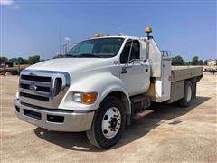 2010 Ford F650 S/A Flatbed Truck 