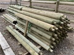 Forest Products Green Treated Triple Split Rail Fencing 
