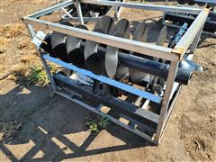 2023 JCT Post Hole Auger Skid Steer Attachment 