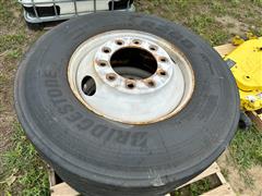 Bridgestone R268 11R22.5 Truck Tires & Steel Rims 