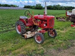 1945 Farmall A Cultivision Tractor W/Woods L59 Belly Mower 