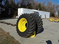 John Deere /Firestone MFWD Front Tires And Rims 