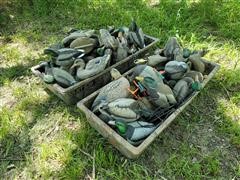 Floating Duck Decoys And Boats 