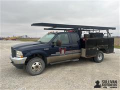 2004 Ford F350 4X4 Extended Cab Utility Truck 