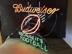 Budweiser Because It’s Football Neon Sign 