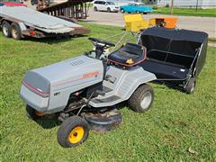 Riding Lawn Mower W/Lawn Sweeper & Gas Lawn Vac 