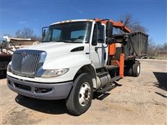 2013 International 4400 S/A Scrap Handler Dump Truck W/Knuckleboom Loader & Grapple 