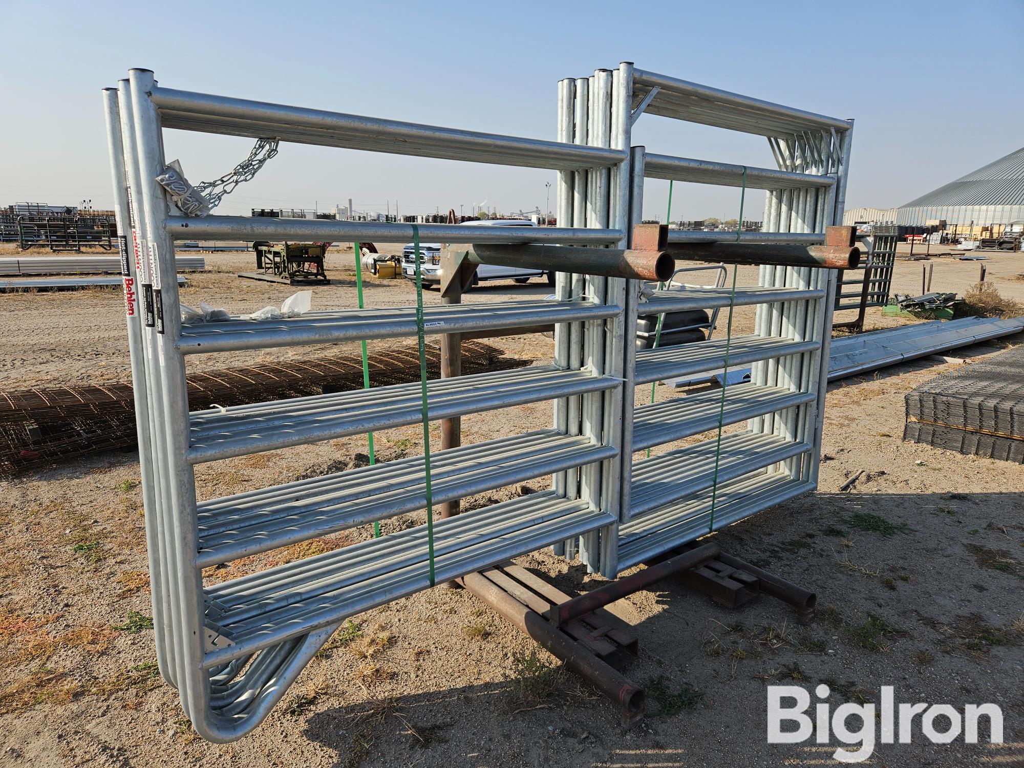 12' Extra Tall Galvanized Corral Panels W/ Walk Thru Gate 