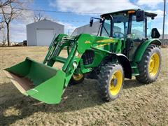 2008 John Deere 5525 MFWD Utility Tractor W/Loader 