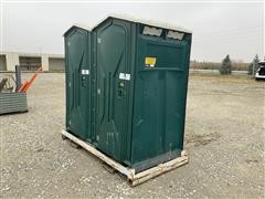 Porta-Potties On Steel Stand 